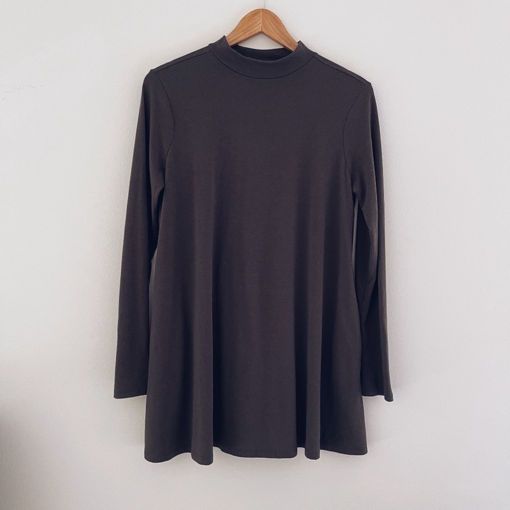 🌿3/$28🌿Green Mock Neck Long Sleeve Shift Dress